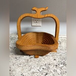 Vintage Wooden Collapsible Apple Basket